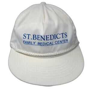 Sunbelt 5 Panel Hat White Blue OS Snapback Medical Center Rope Print Adjustable